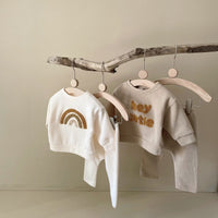 BabyVibes Alphabet Embroidery Baby Two-Piece Suit